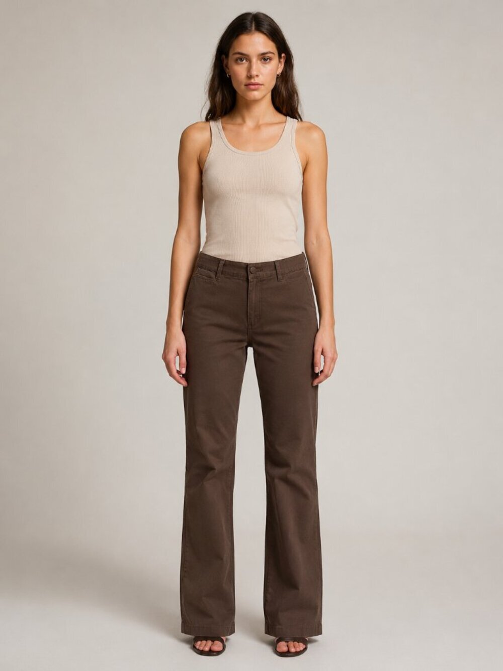 St. John’s Bay Women’s 16W Brown Bi-Stretch Bootcut Career Pants